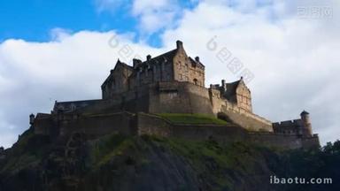 4 k Ultrahd 游戏中时光倒流看法的苏格兰爱丁堡城堡